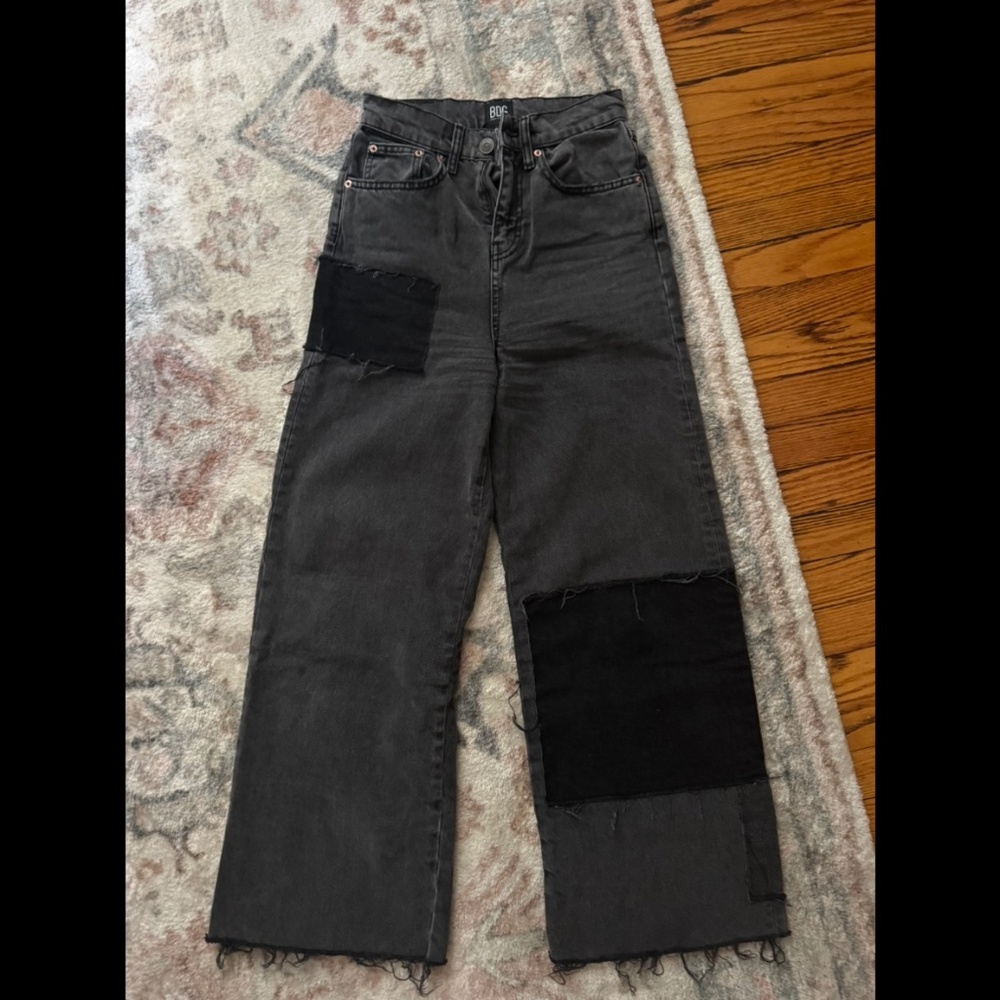 BDG black/grey patchwork jeans